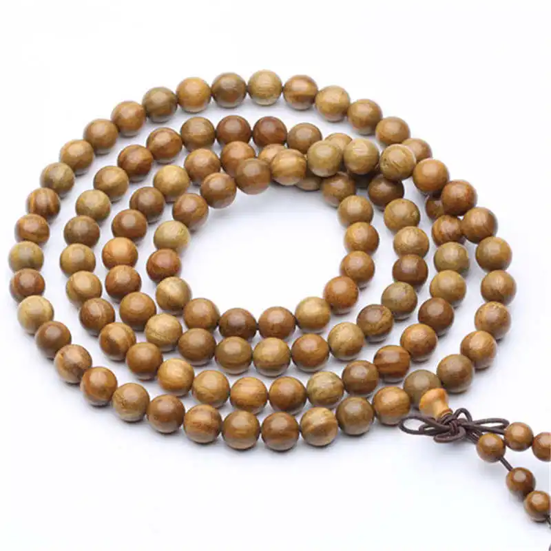 Natural Fragrant Wooden Verawood Beads Bracelets 8mm Long Stretch Necklace for Lady BRO933