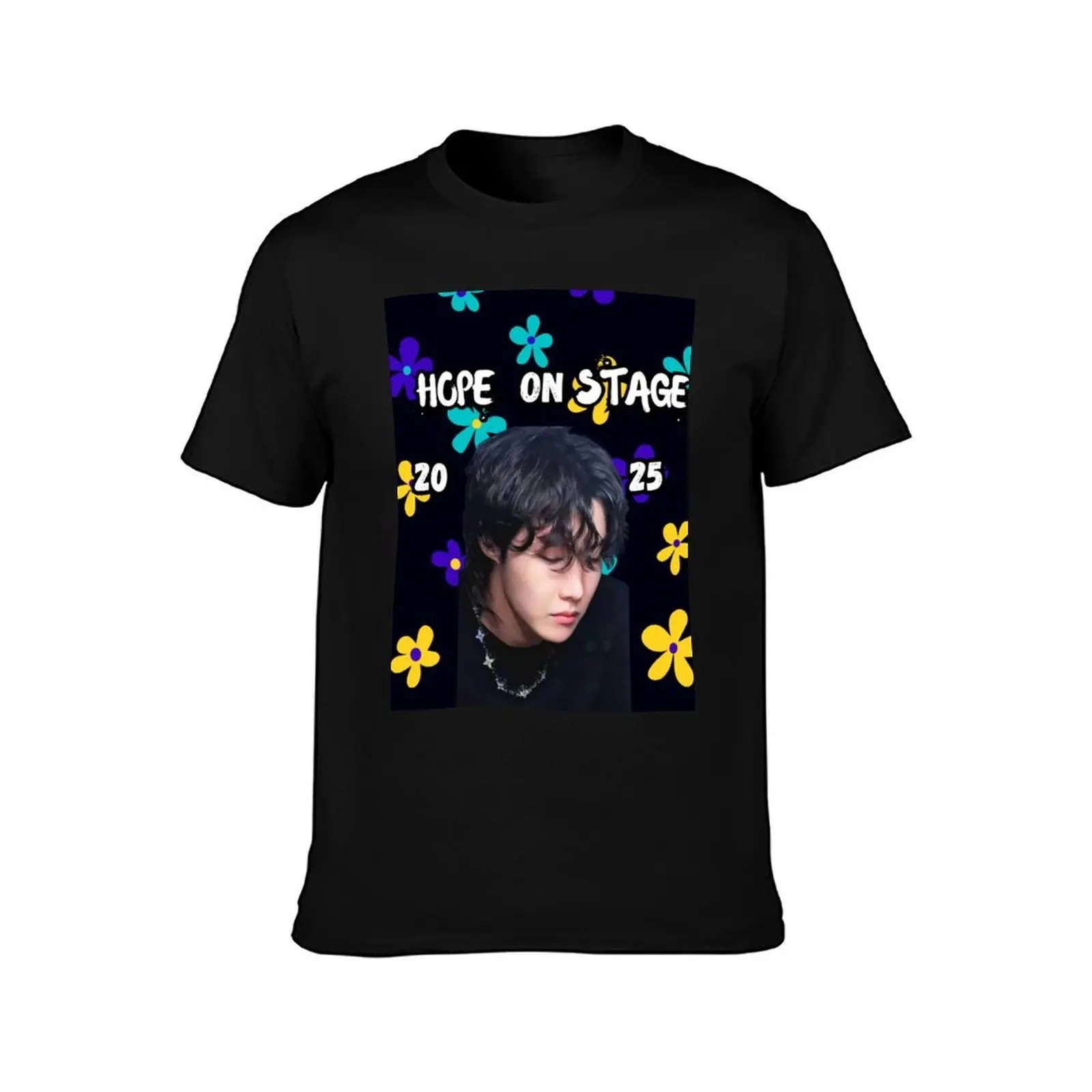 Hope On Stage - Yellow, Purple, Aqua T-Shirt, Summer Casual Cotton Tee, Oversized Streetwear Tops, Vintage Graphic Print