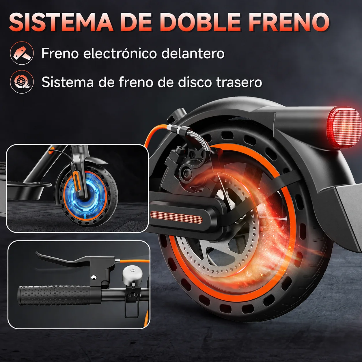 TODIMART T3S T6S Patinete Eléctrico para Adultos Plegable Ligero Urbano Batería 36V 7.8Ah Autonomía 20-30KM Neumáticos Macizos de Panal 8.5 Pulgadas Control APP Doble Freno Carga 120KG