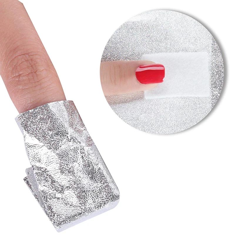 500 pz Nail Art Remover Wrap Paper Tin Foil Gel Lucidatura Smalto per unghie Struccante Cotone Senza pelucchi Soaking Tamponi di cotone