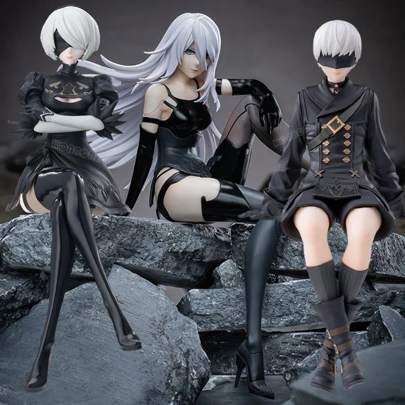 

13-18CM NieR:Automata Yorha No. 2 Type B PVC No. 9 Type S Anime Action Figures Collection Ornament Model Toy kIDS Xmas Gifts