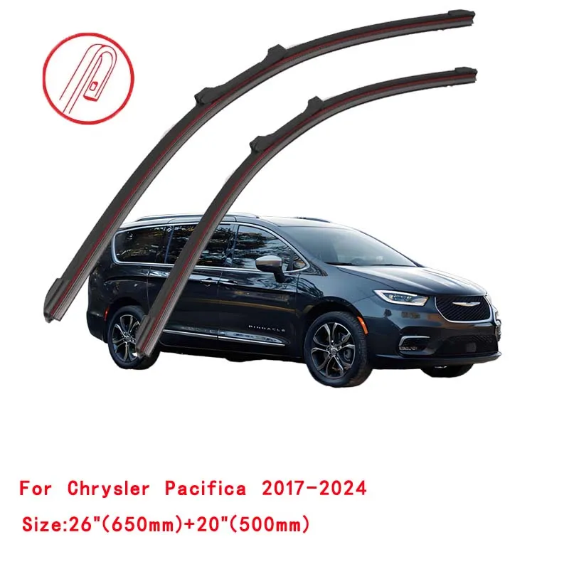For Chrysler Pacifica MPV 3.5 4.0 AWD 2003 2005 2006 2008 2017 2018 2019 2020 2021 2022 Double Rubber Windshield Wiper Blades