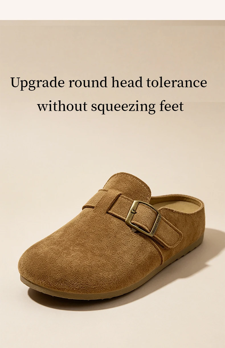 Damen-Komfort-Clogs, Slipper für drinnen, 4-Jahreszeiten rutschfeste flache Absätze, herausnehmbare Einlegesohle, für drinnen und draußen geeignete Pantoffeln. – Detail 4