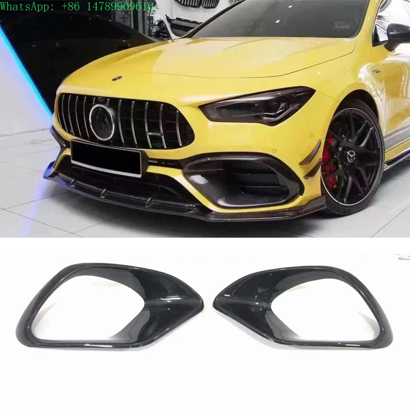 

Full Custom Build With Old-to-new Body Kit ConversionCLA45S Carbon Fiber Front Bumper Air Intake Fog Light Frame For CLA45S 2