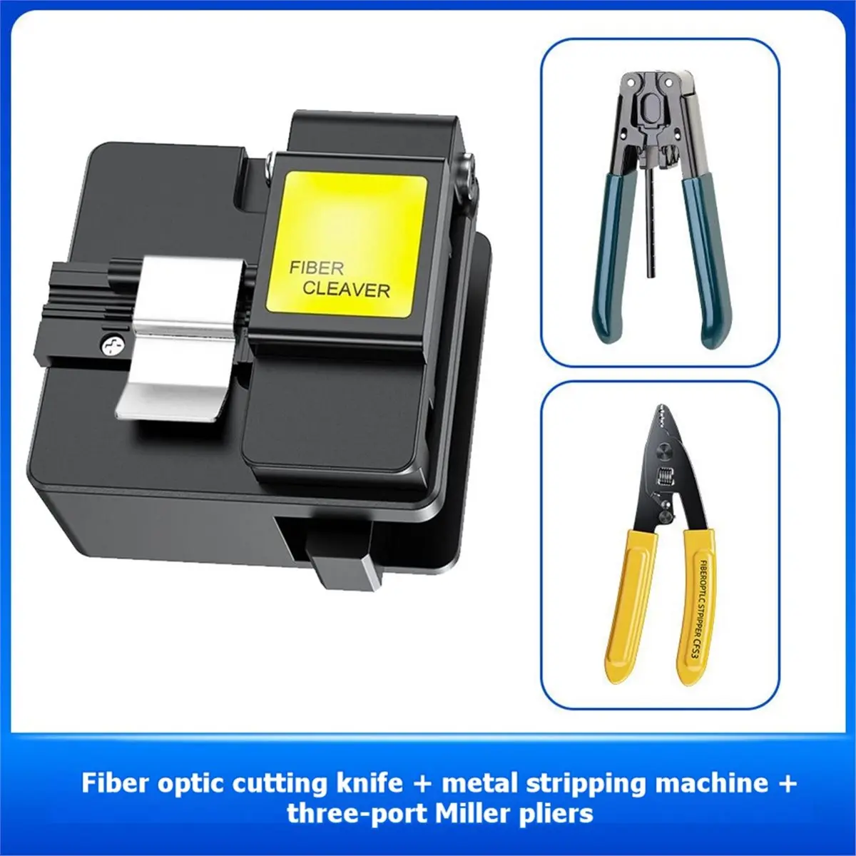 618 Mega Sale HB-08 Fiber Optic Cutter Cable Cutter with Pliers Stripper Fiber Optic Cable Cutting for Bare Fiber Pigtail Jumper