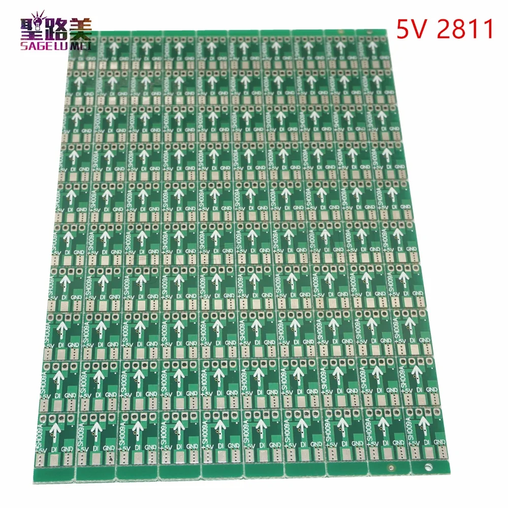 100pcs/pack DC5V ws2811 IC led Circuit Board PCB WS2811 LED RGB Pixel Module IC 12mm led Chip for led Addressable modules