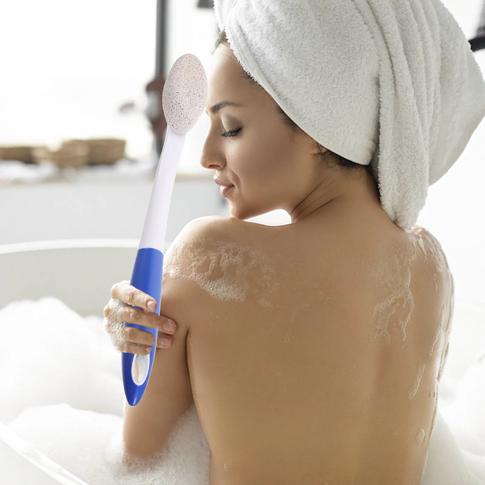 

Пемзовая пилка для ног с длинной ручкой, многоразовый инструмент для педикюра, удаления огрубевшей кожи, удобная эргономичная ручка