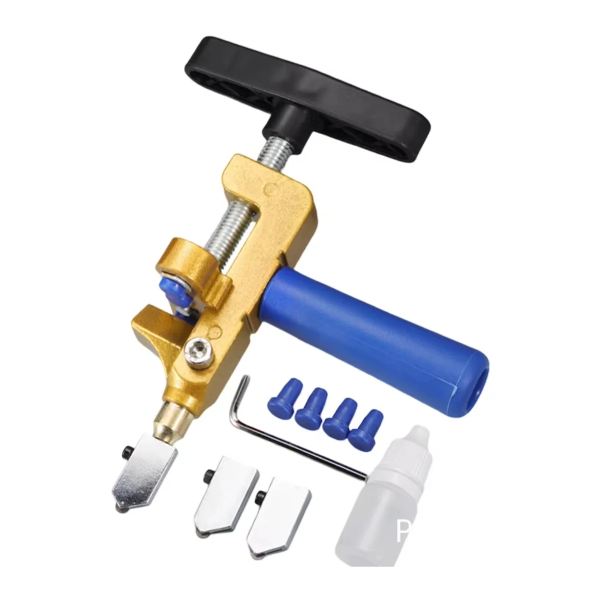 

N18R 1set Tile Cutter 2 in 1 Glass Tile Cutter Manual Glazed Tiles Mirror Cutting Machine Opener Home Improvement Blue