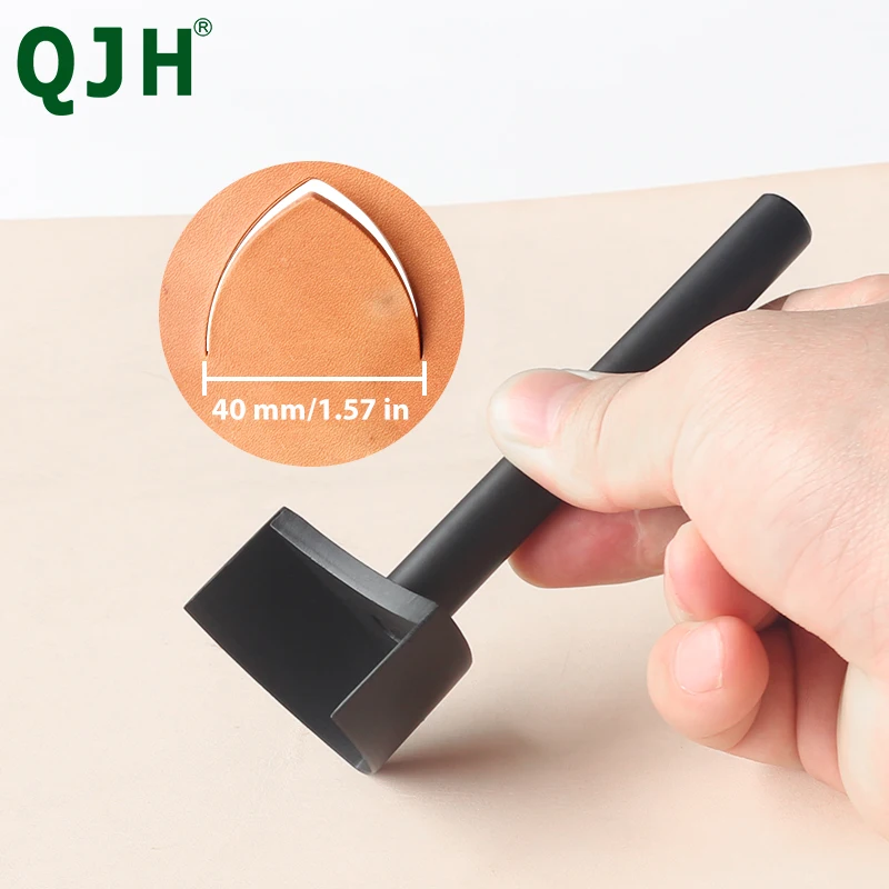 Leather Craft Tools Half-Round Punch Arc-Shaped Leather Edge Cutter Punch for Crafting Strap Belt, DIY Handwork - 7 Size 15-45mm