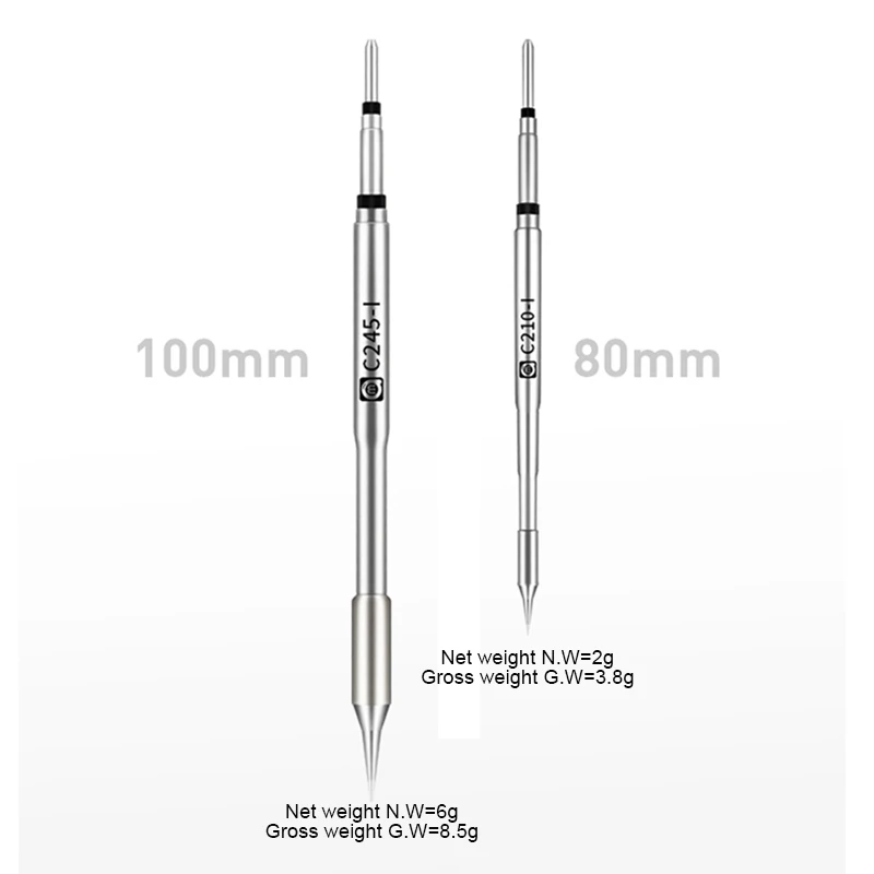 AMAOE C210 C245 Welding Iron Head for Constant Temperature Welding Station Multi-layer Electroplating Straight/Curved Tip