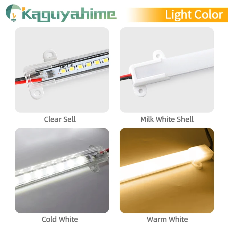 Kaguyahime 220V 240V LED Tube LED Bar Light 30cm 50cm 60cm Fluorescent Light Rigid Strip 6W 10W 230V Lamp Home Decor Lighting