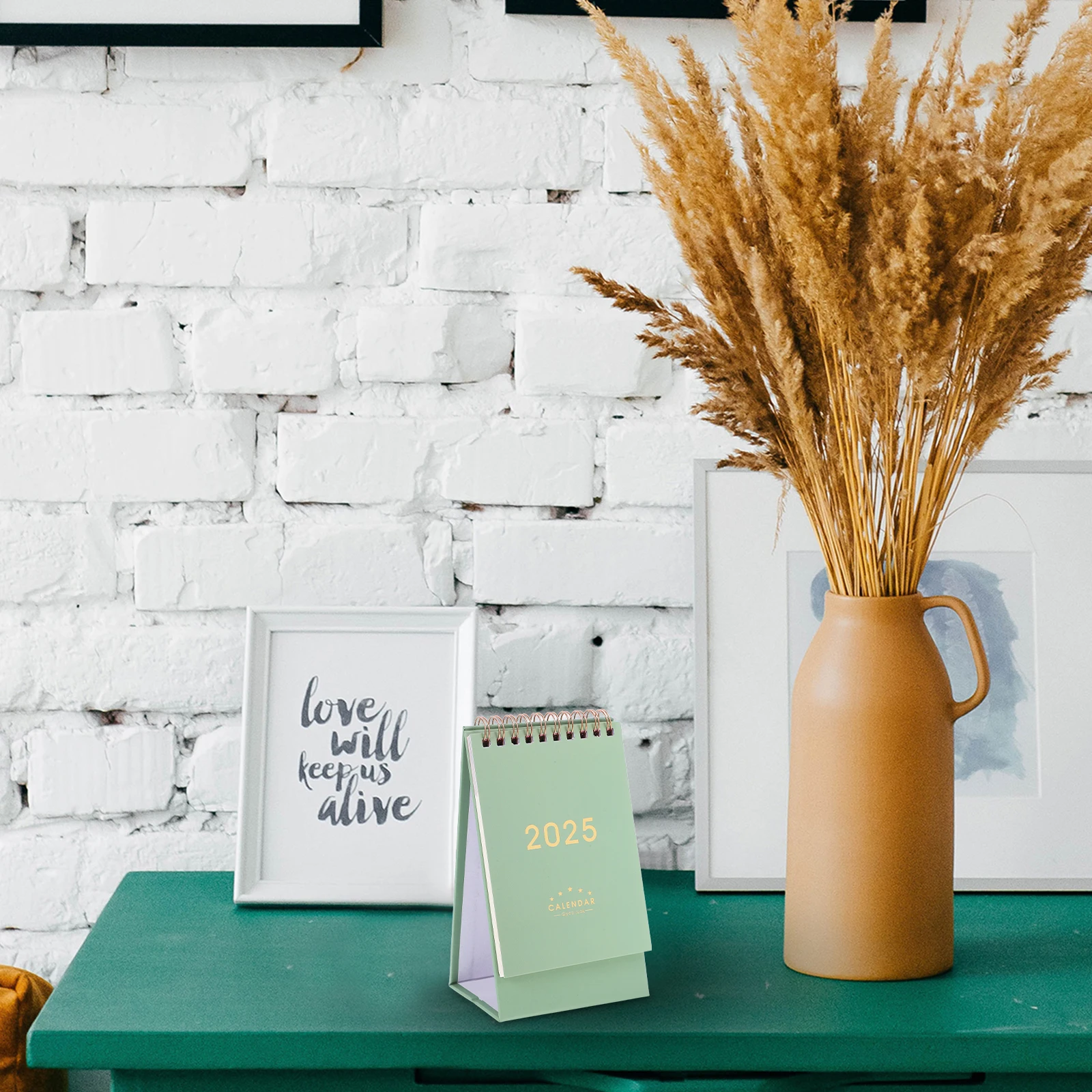 

Thick Desk 2024-2025 Standing Flip For Office Decorative Monthly Tabletop Smooth Writing Mini Desktop Calendar Easy Flip