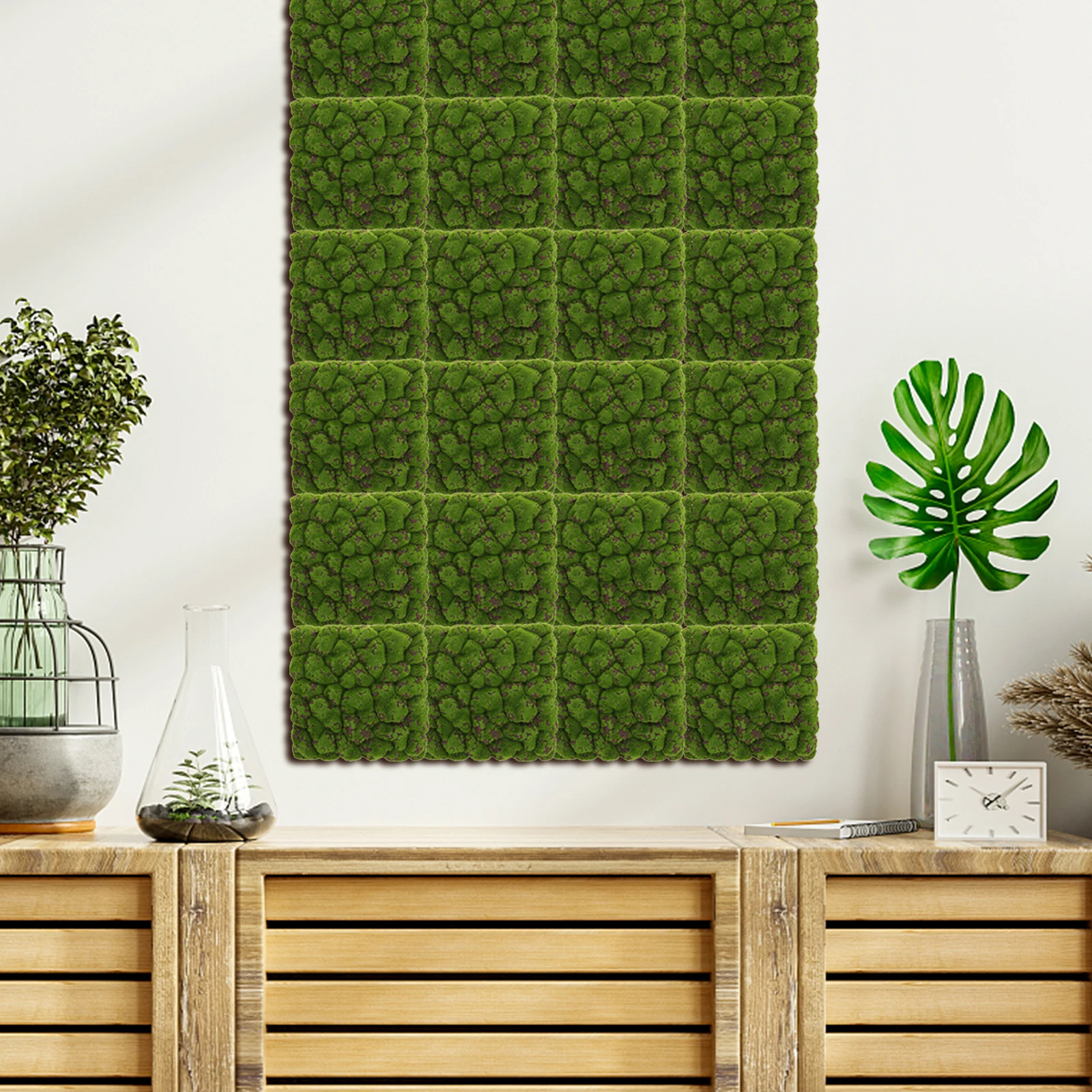 

Simulated Decorative Board C Brown High Simulation Lightweight DIY Wall Decor Fake Moss Panel Artificial Moss Mat Plant