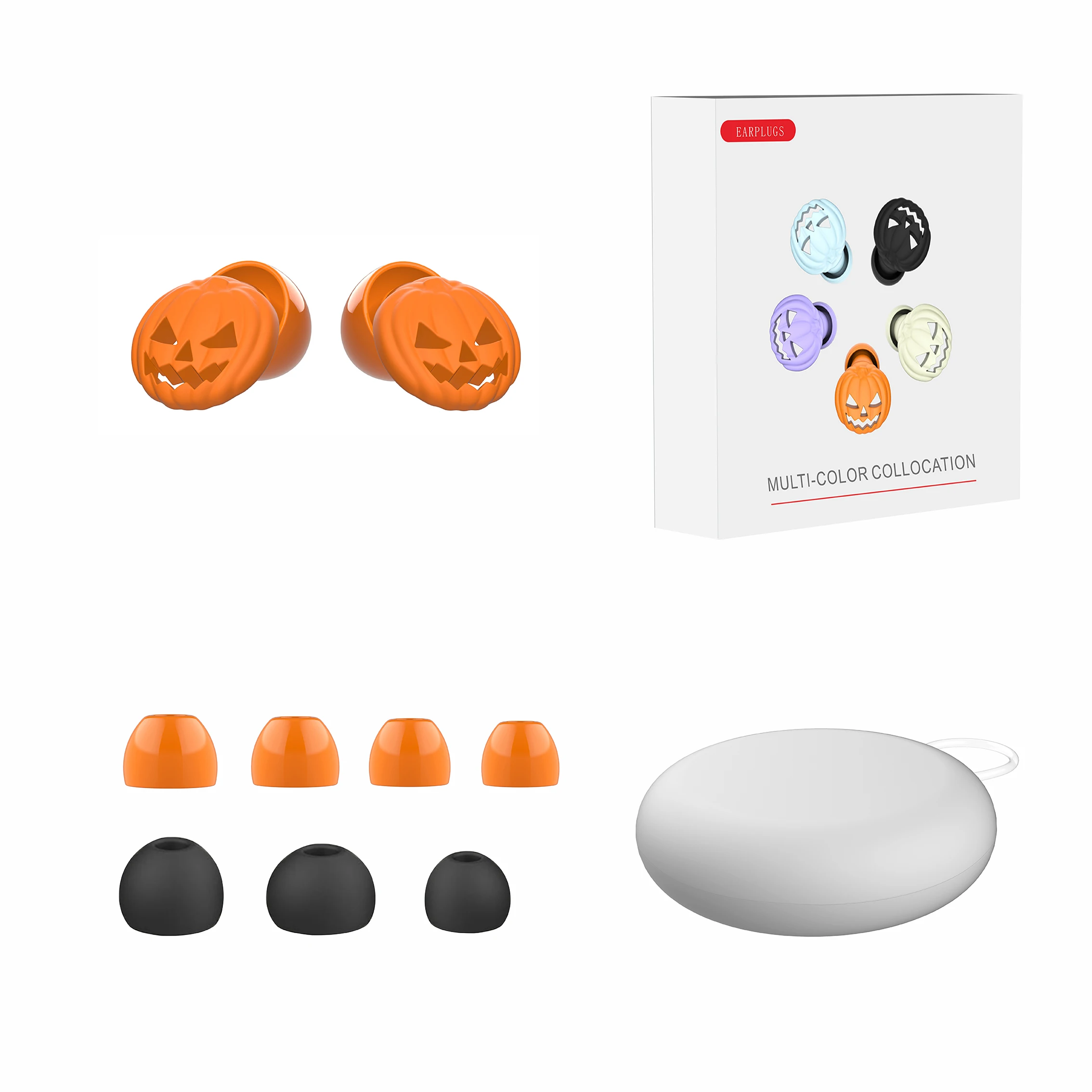 Pumpkin noise cancelling earplugs, Halloween gift, silicone material for sleeping, earplugs let you have a shielded space