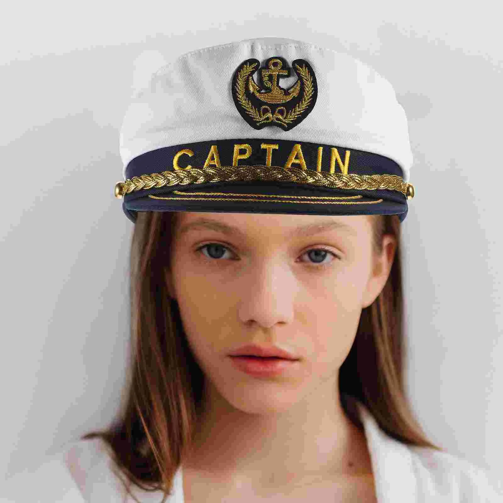 Party Captain Hat Men Apparel for Cosplay Sailor Captains Boating Navy Hats Cloth Decor Costume The Prop