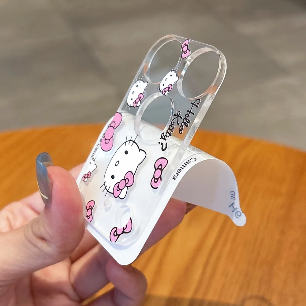 لطيف الكرتون كاميرا حامي عدسة فيلم آيفون 15 16 17 برو ماكس HD زجاج واقي ل 14Plus 13 غطاء كامل #5