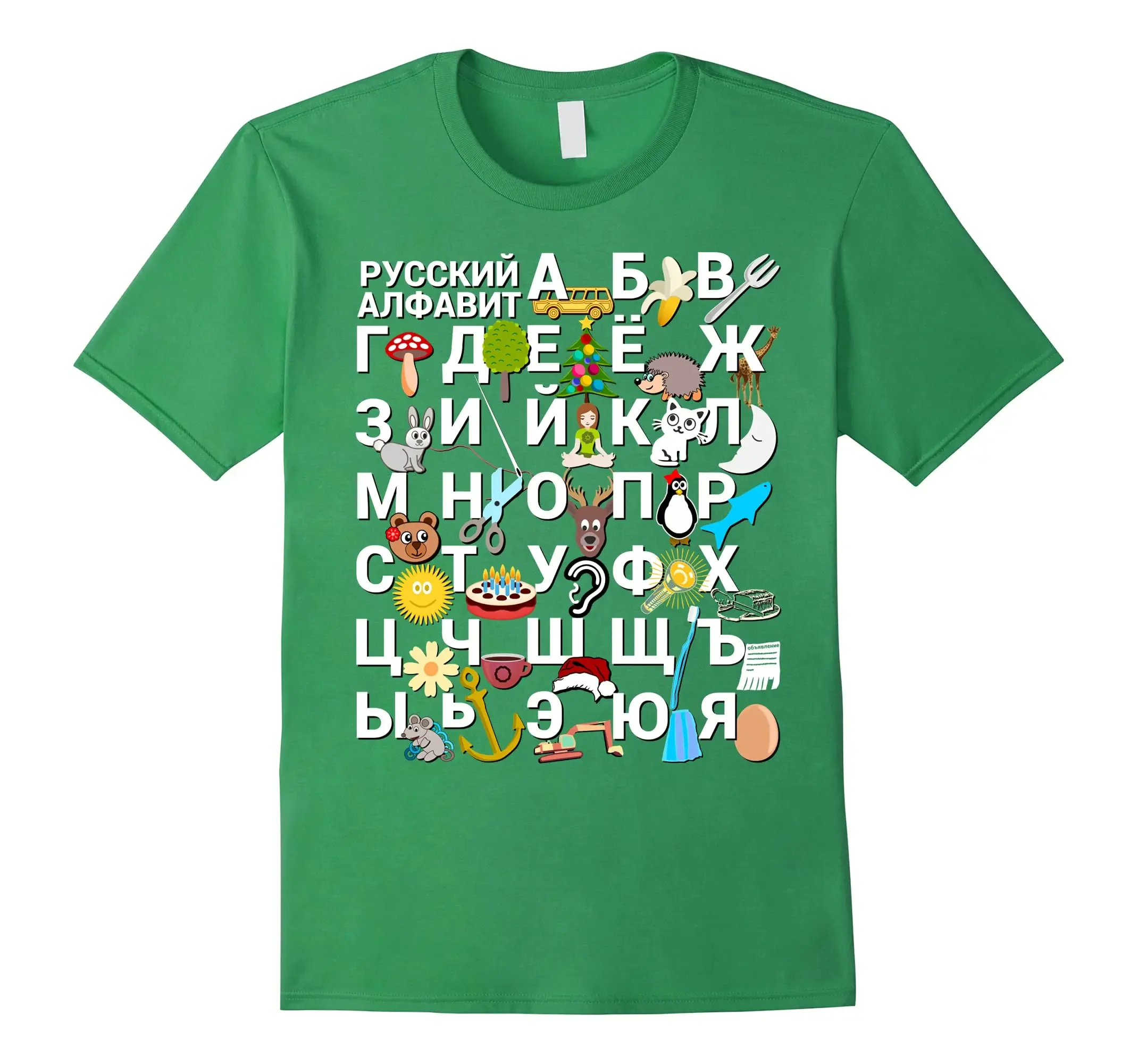 Creative Design Russian Alphabet Learn Cyrillic Letters Image Mens T-Shirt. Summer Cotton Short Sleeve O-Neck Unisex T Shirt New