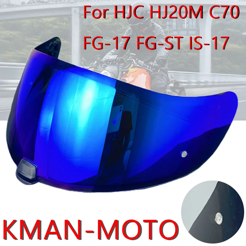 

IS-17 Visors for For HJC HJ20M C70 FG-17 FG-ST Electroplating process UV Protection sunscreen Visera Casco Moto