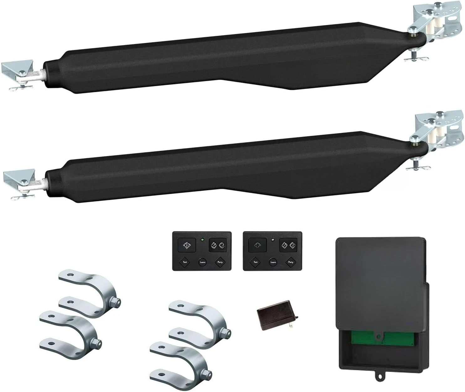 Series Dual Smart Ready Automatic Gate Kit with Tube Gate Brackets- DD2U for Swing Gates Up to 1000 lbs.