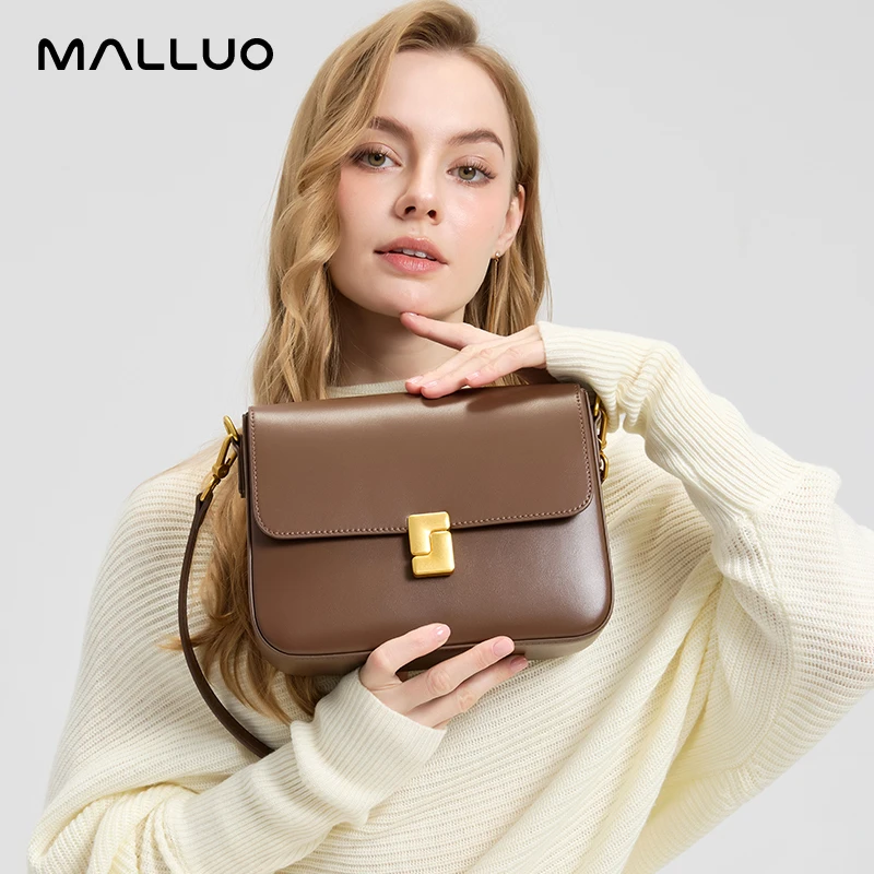 

Women's Natural Cowhide Fashion Square Bag Female Cow Genuine Leather Crossbody Bag Ladies Retro Casual Commuting Handbags new