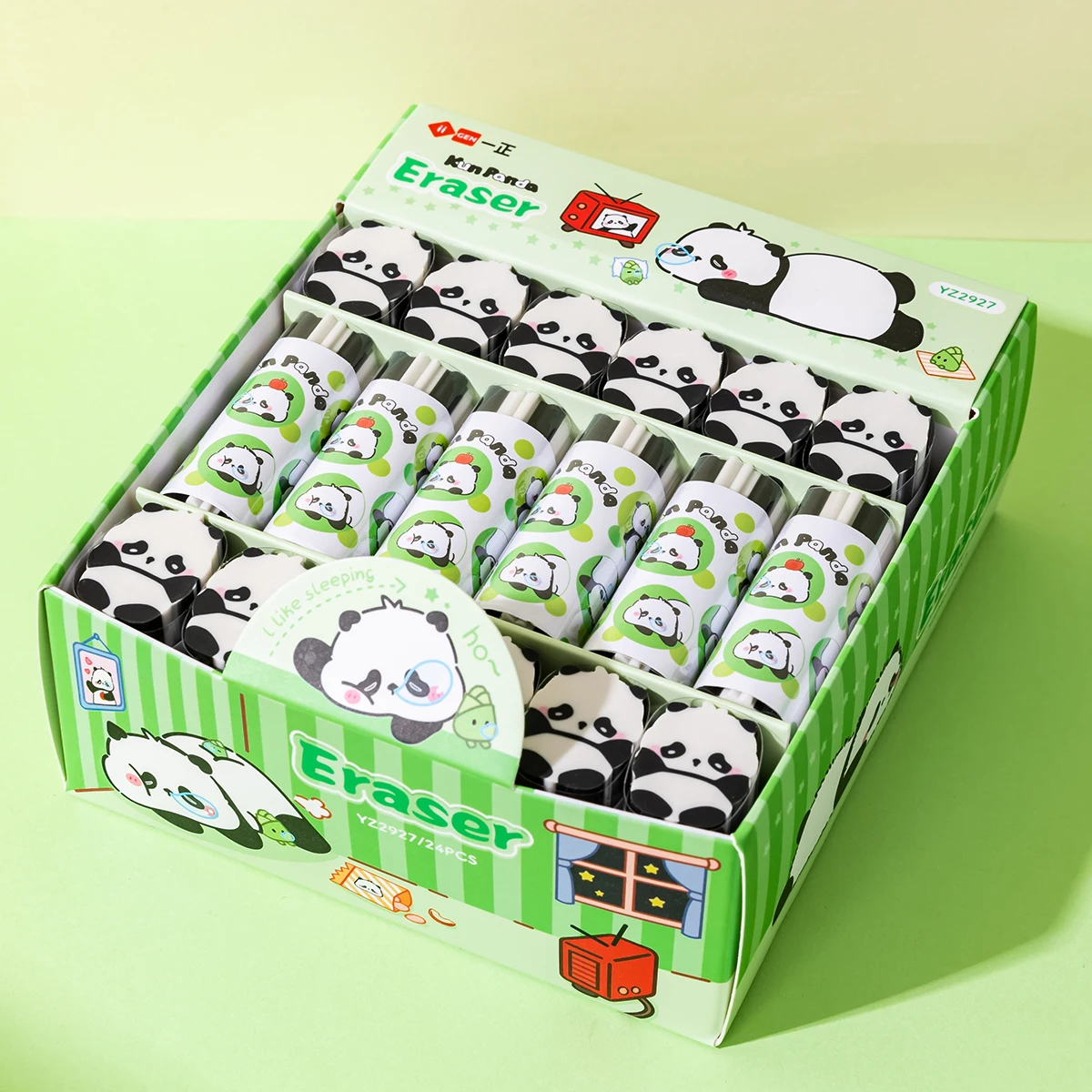 Imagem -06 - Cute Panda Sandwich Eraser para Alunos do Ensino Fundamental Artigos de Papelaria 2b Wipe Limpe Menos Detritos