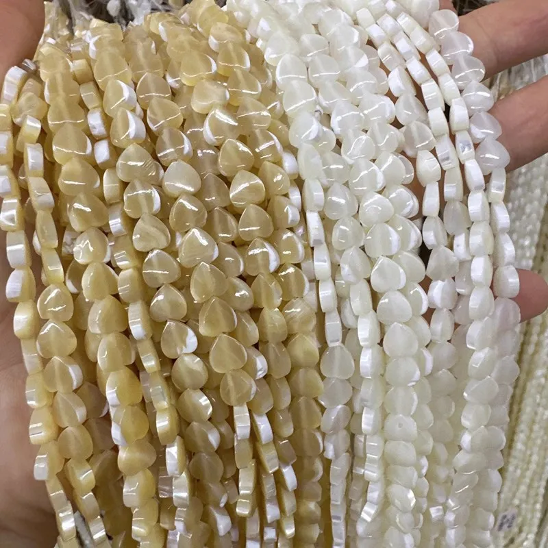 Trochidae Top Shell white brown square drop rundelle nature for making jewelry necklace 38cm FPPJ wholesale  loose beads