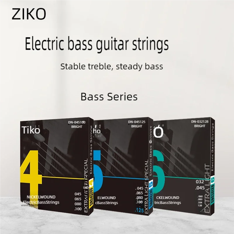 ZIKO Electric Bass Strings 4/5/6 String Bass High Carbon Steel Hexagonal Bass Musical Accessories DN 045100 045125 032128