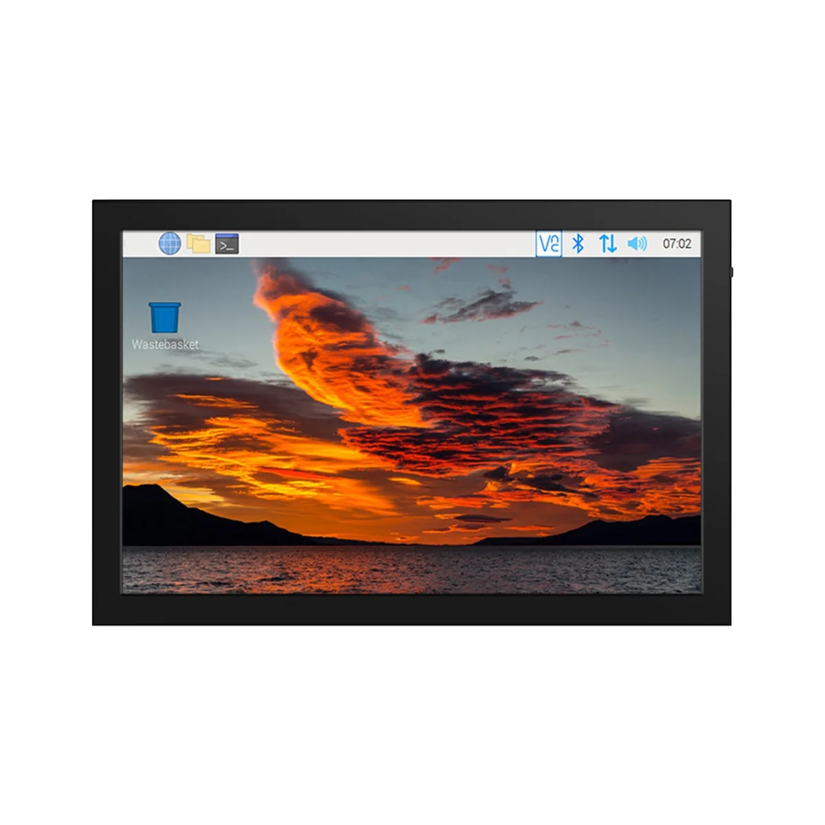 10.1 Inch Touch Screen LCD Display with Metal Case for Raspberry Pi 3B+/4B Jetson Nano PC ,EU Plug