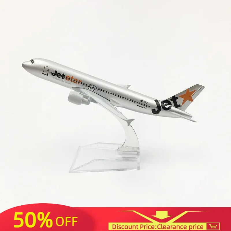 16CM Alloy aircraft model Jetstar Aviation AirbusA320 Diecast Aviation Plane Collectible Miniature Toys for Boys Dropshipping