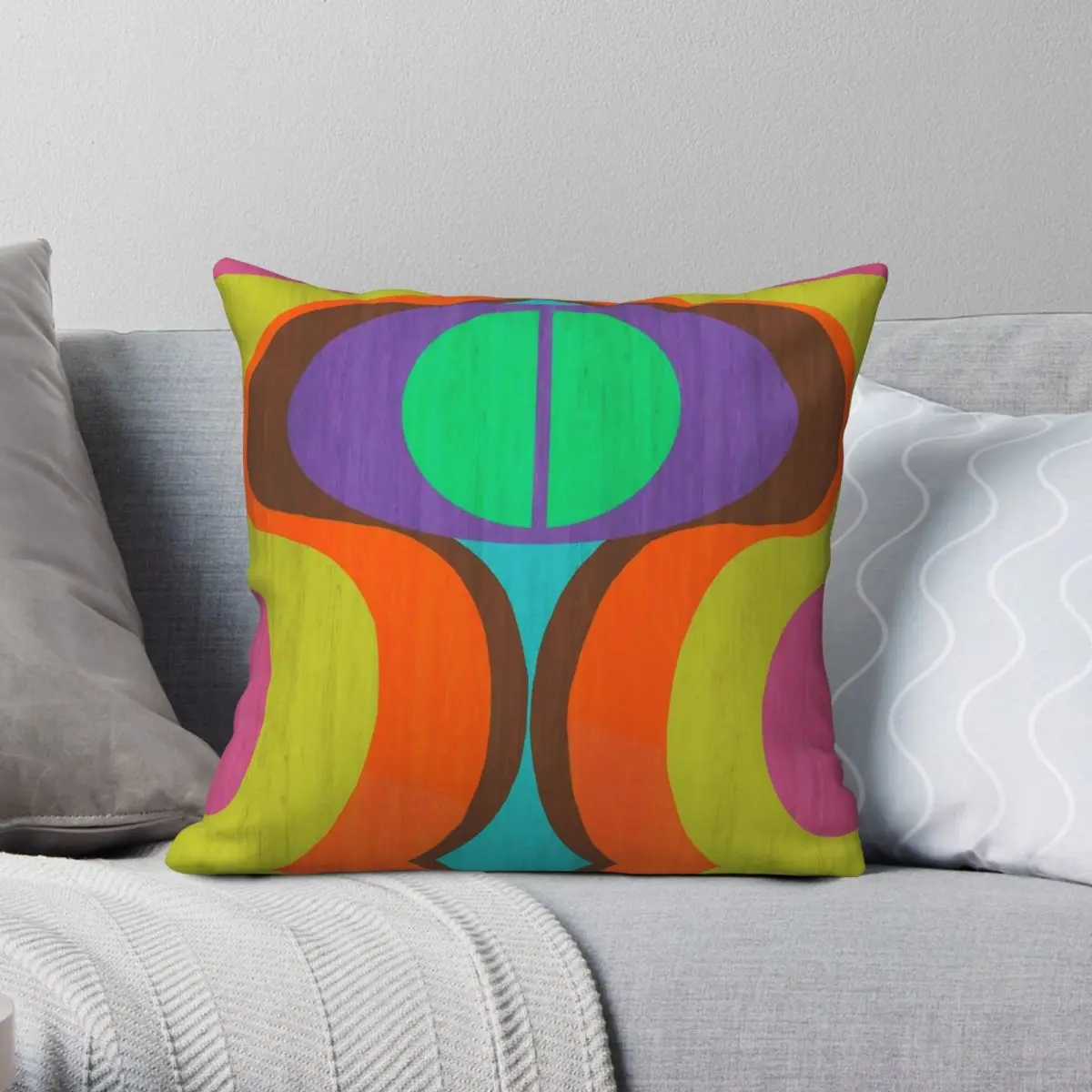 Mod Eyes In The Wood Psychedelic Pillowcase Polyester Linen Velvet Pattern Zip Decorative Pillow Case Sofa Cushion Cover