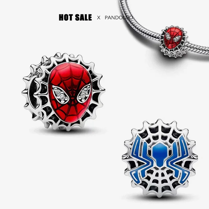 Disney Marvel New in Captain America Charm Beads Fit Pandora Charm Original Bracelet 925 Silver Ring Marvel Series Biżuteria Prezent