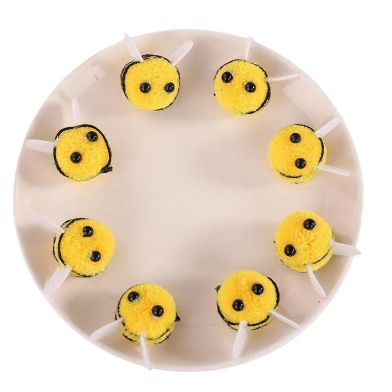 F92b 50pcs صغيرة من النحل كرات حرفية flumbledes للملحقات المجوهرات الحرف الفنية ملحقات الأطفال دش ديكور
