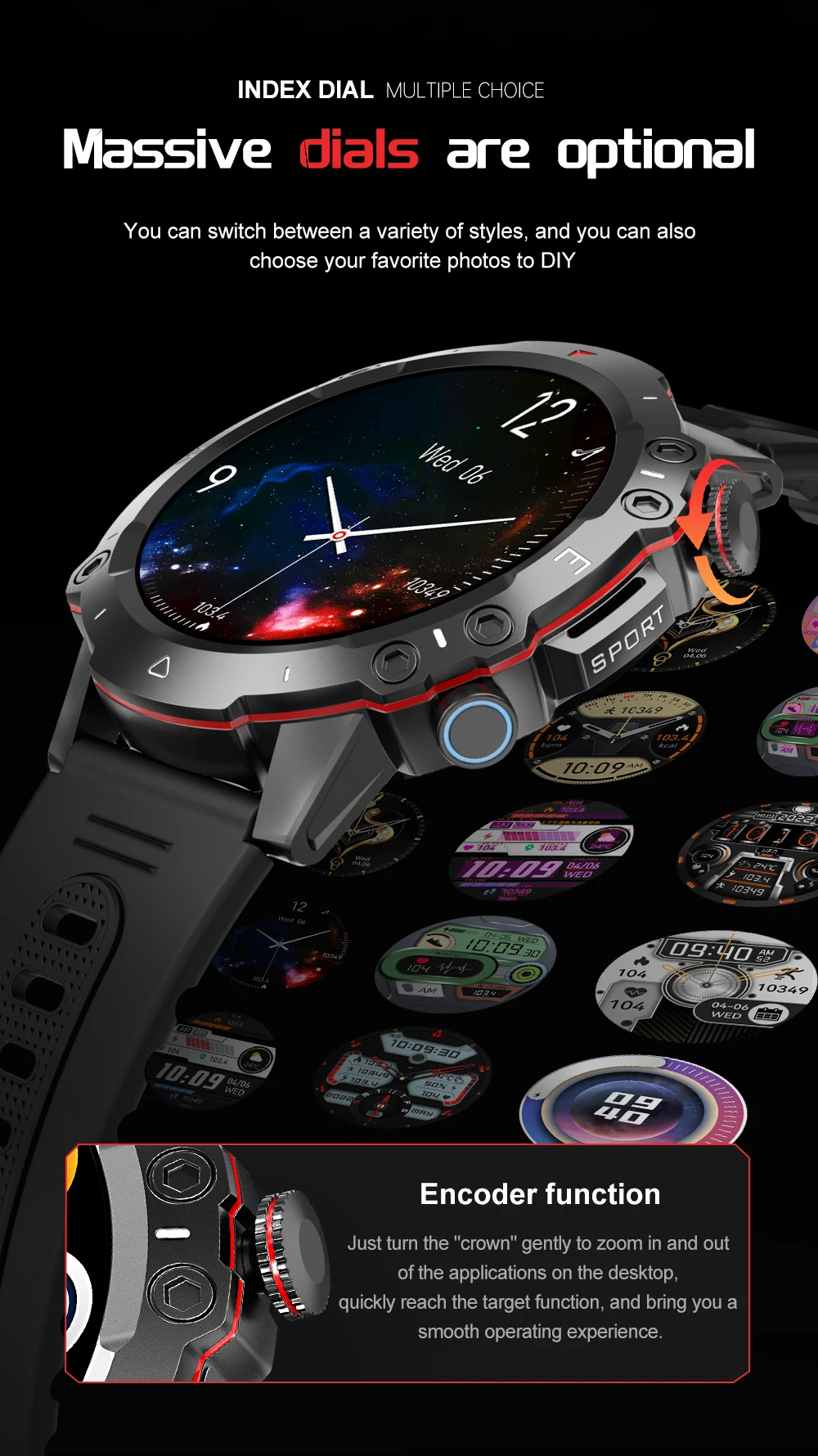 SmartWatch Men Outdoor Sport Militray Watch Bluetooth Call Fitness Tracker Heart Rate Monitor Waterproof Smart Watch pk T-Rex 3