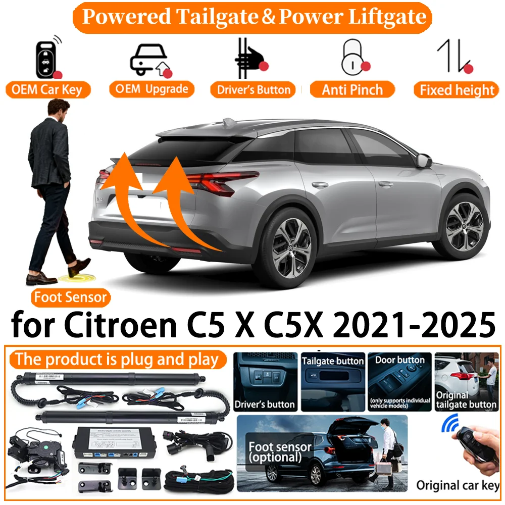 

ZhuCamX Car OEM Smart Powered Tailgate system for Citroen C5 X C5X 2021-2025 Automatic Electric Power Tailgate Strut kit