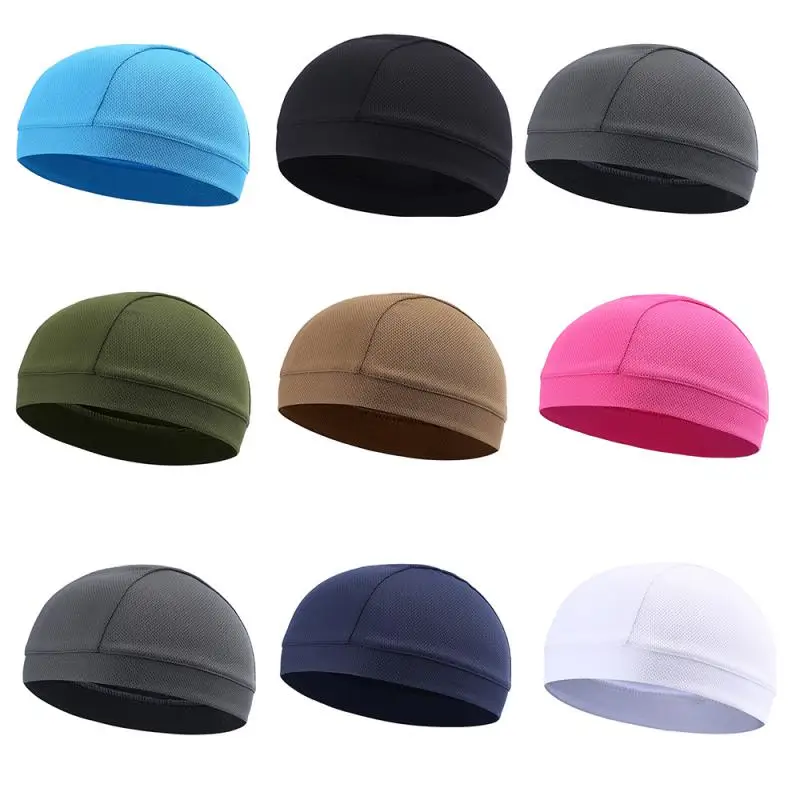 Summer Helmet Liner Breathable Quick Drying Sport Beanie Men Women Running Riding Bandana Headscarf Scarf Hat Hood Headband