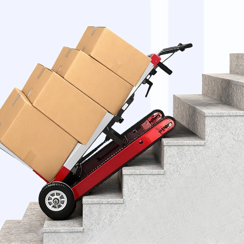 China Foldable Platform Electric Stair Climbing Hand Cart Dolly Trolley for Shopping & Tools 200kg-400kg
