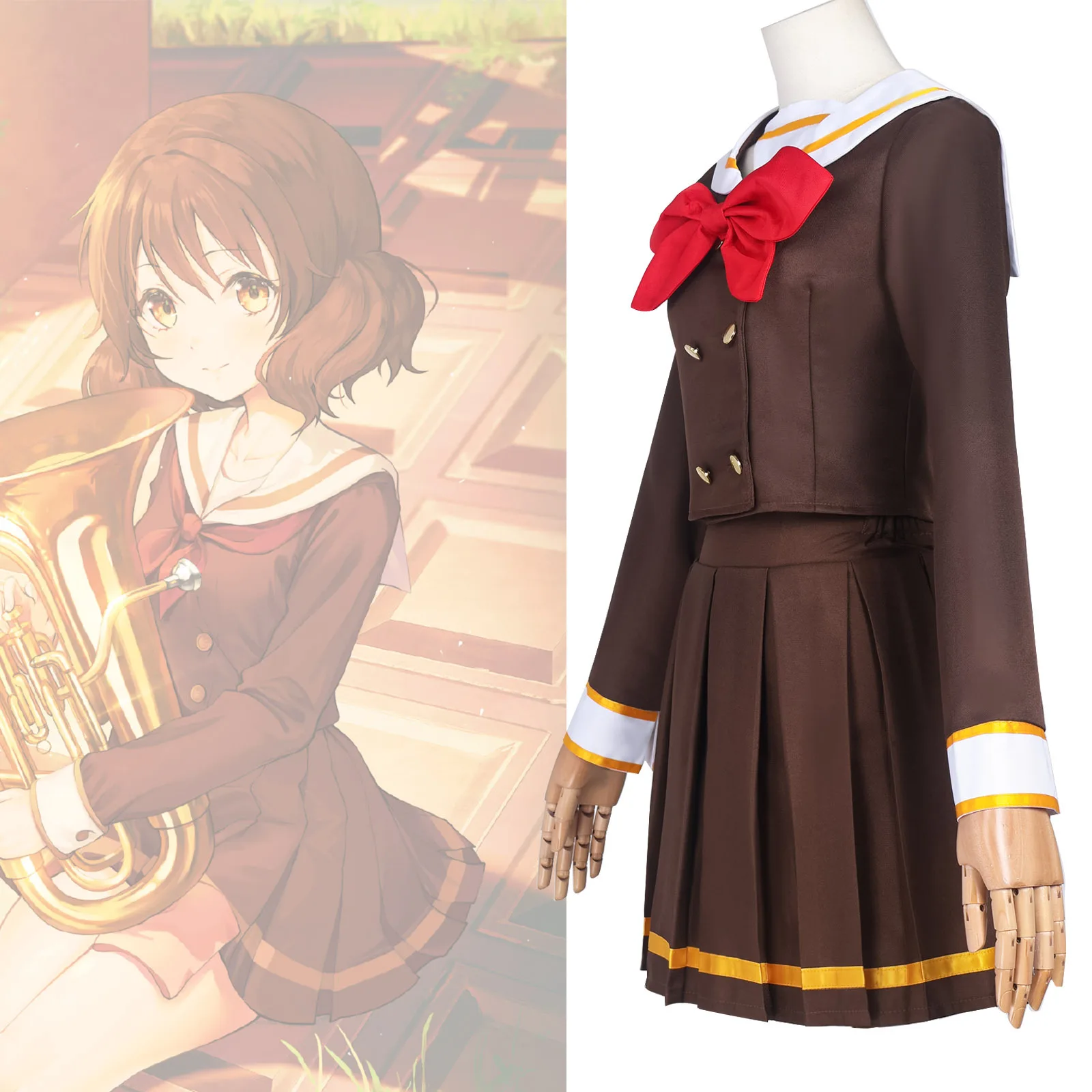 

Let's Play The Baritone Horn! Cosplay Of Kyouko Hori From "Yurine No Kaze" In A School Uniform. Cosplay By Reina Takasaka.