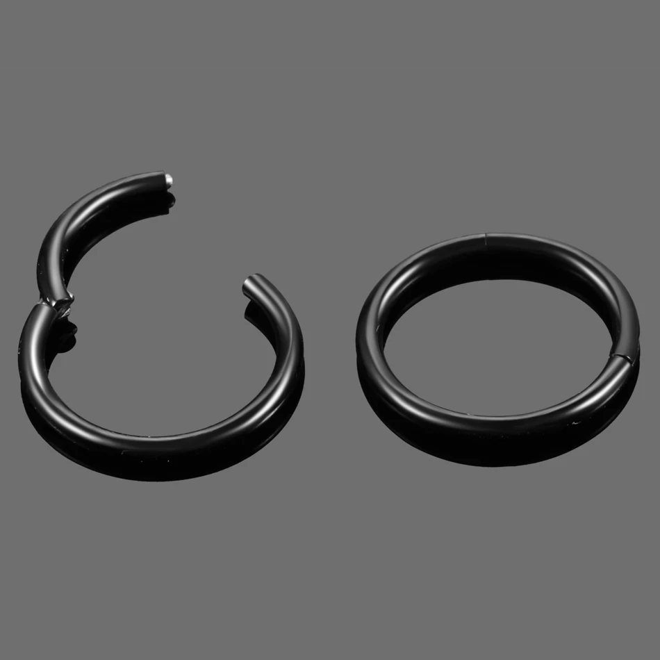 10Pcs 316L 스테인레스 스틸 코 링 클립 후프 여성용 남성 립 링 귀 연골 피어싱 바디 쥬얼리 코 세그먼트 링 후프