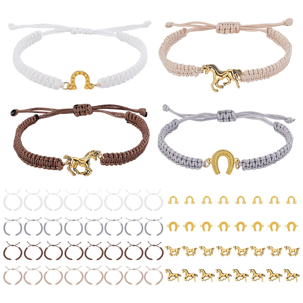 32 Sets Horse Bracelets Making Kits for Cowboy Cowgirl