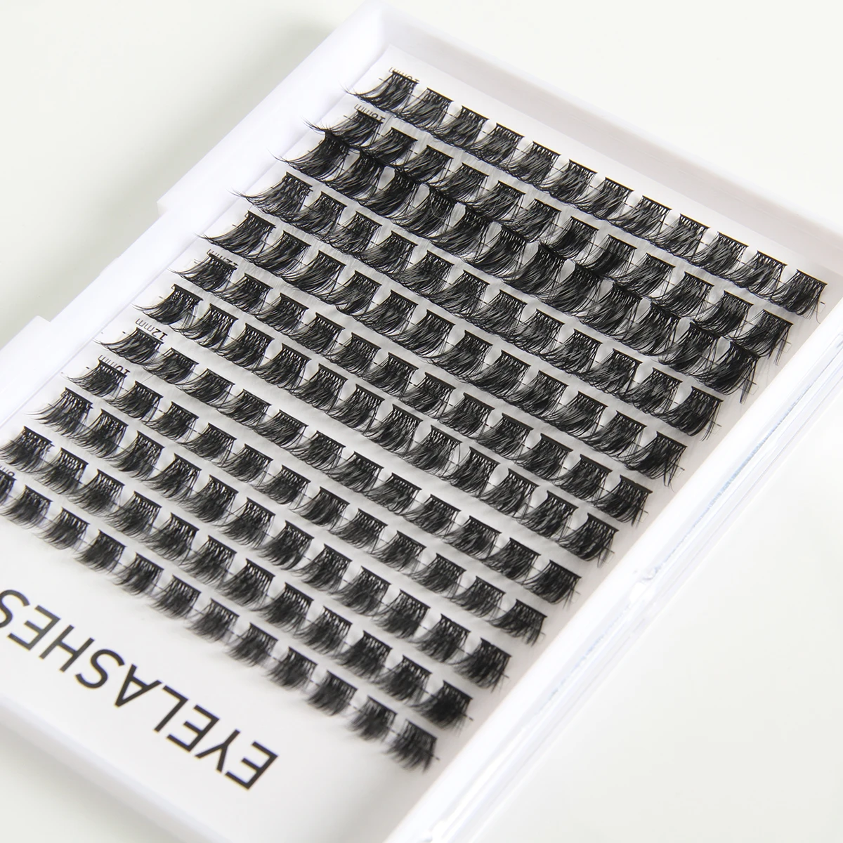 Cluster Wimpers 144 stks 50D Wimpers DIY Wimperverlenging D Krul Lange Individuele Wimpers Gemengde Clusters Extensions Zwart