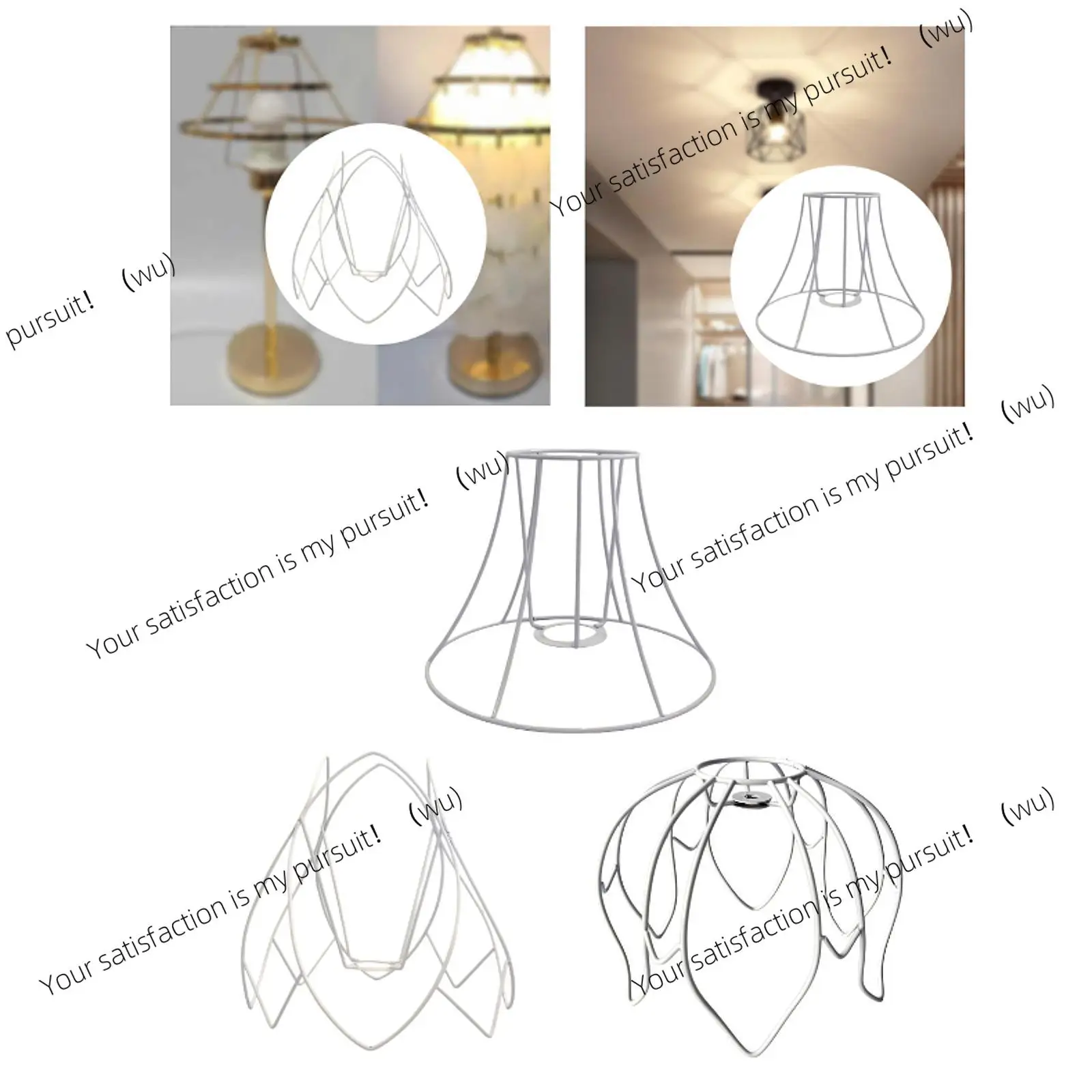 Lampshade frame, decoration, easy installation, chandelier bracket, wire lamp