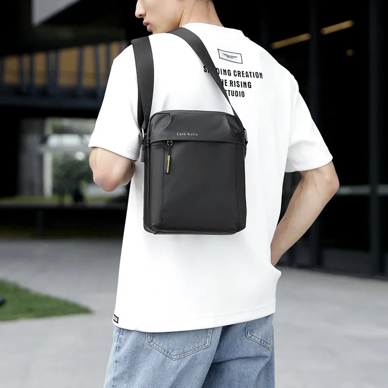 

Повседневная мужская сумка через плечо, модная нейлоновая водонепроницаемая мужская сумка через плечо, деловой рюкзак большой вместимости