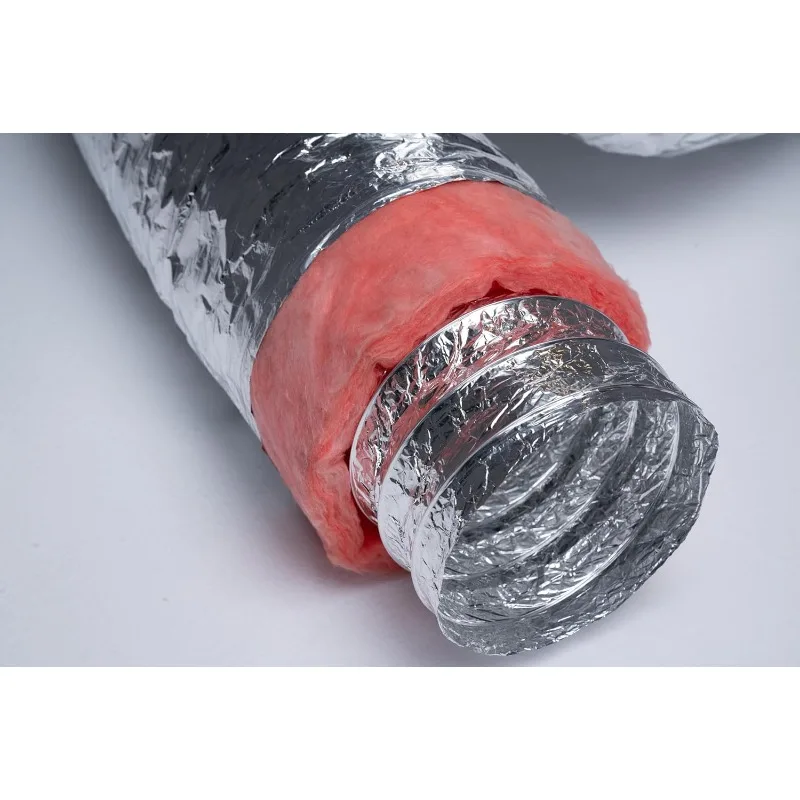 Ducting Hose Insulated R-8.0 Air Duct Pipe for for Heavy Duty HVAC & Exhaust Ductwork Insulation