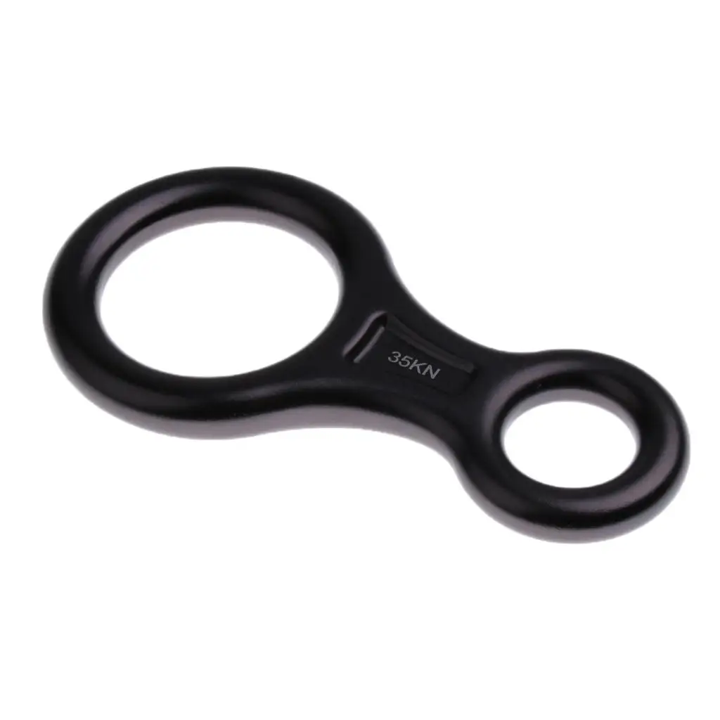 Heavy Duty Aluminum Alloy 35KN Figure 8 Shape Rock Climbing Descender Abseiling Rappelling Ring Belay Device