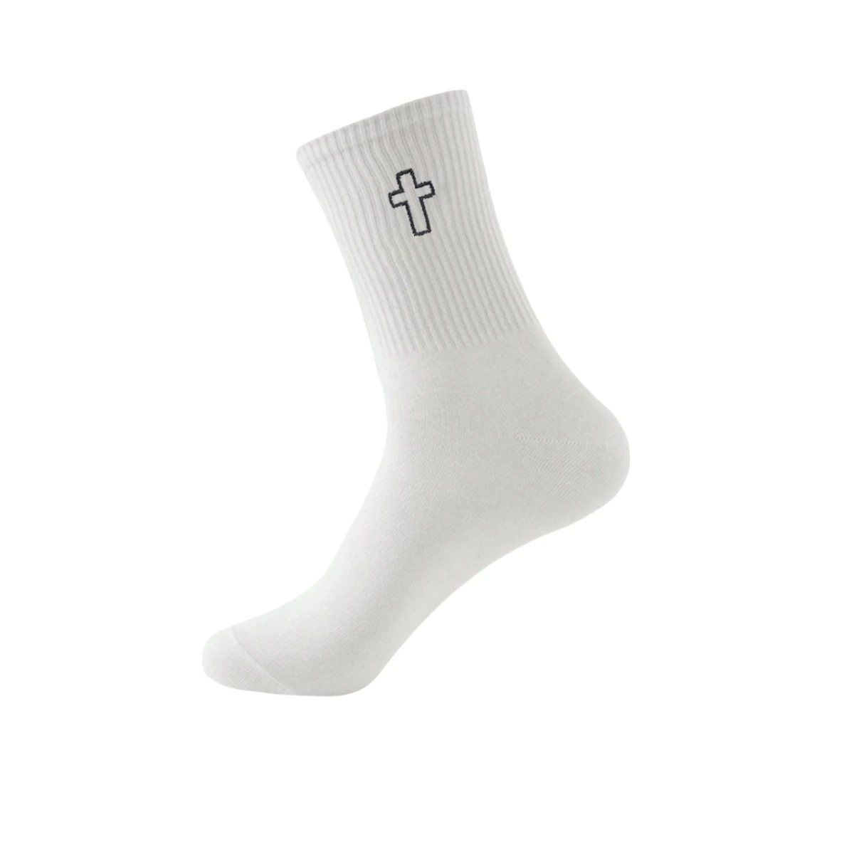 5/10/20足 クロス柄クルーソックス 快適・通気性・吸湿性・吸汗性