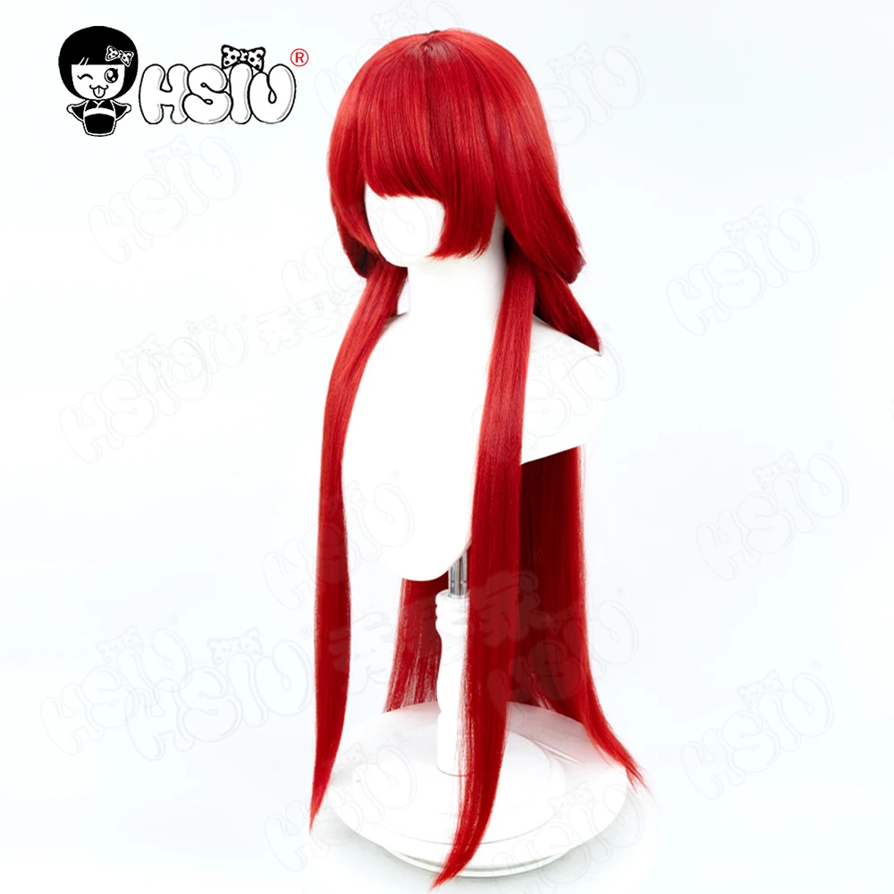 Uesugi Erii Cosplay Wig HSIU 100CM Special Red Long Hair Synthetic Wig+Wig cap Anime Dragon Raja Uesugi Erii Cosplay