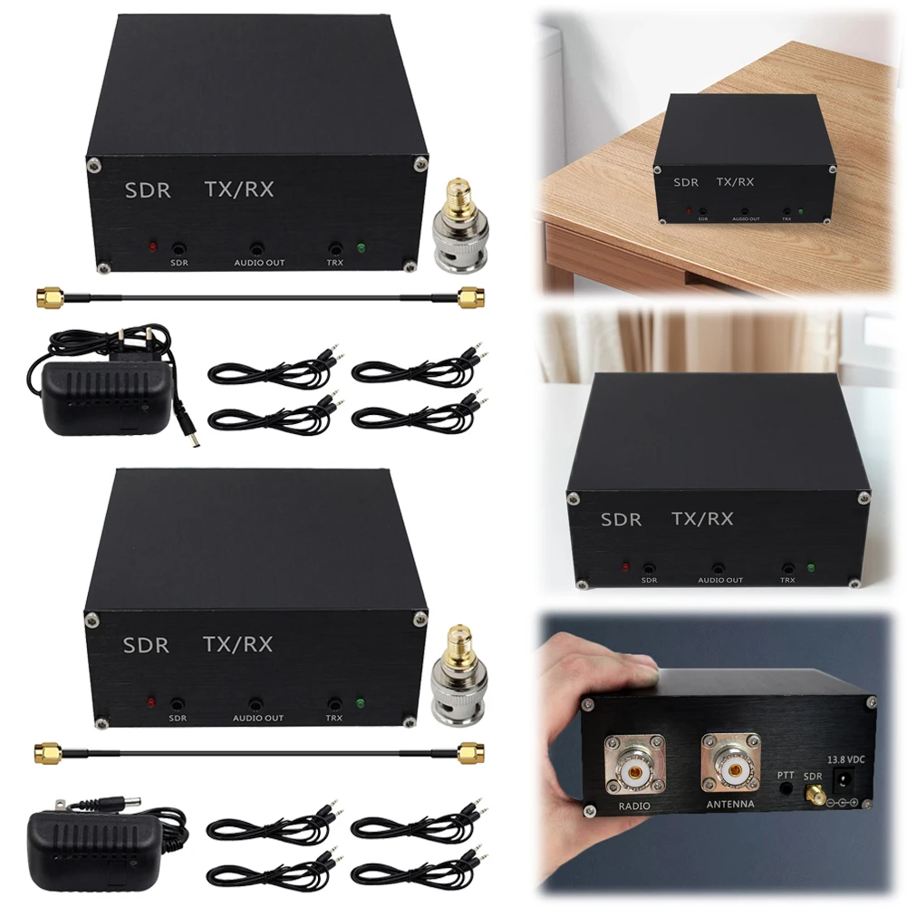 

160MHz 100W Antenna TR Switch with Host Power Cord TR Switch Box Aluminum Alloy Box Device Practical Signal Equipment Accessory