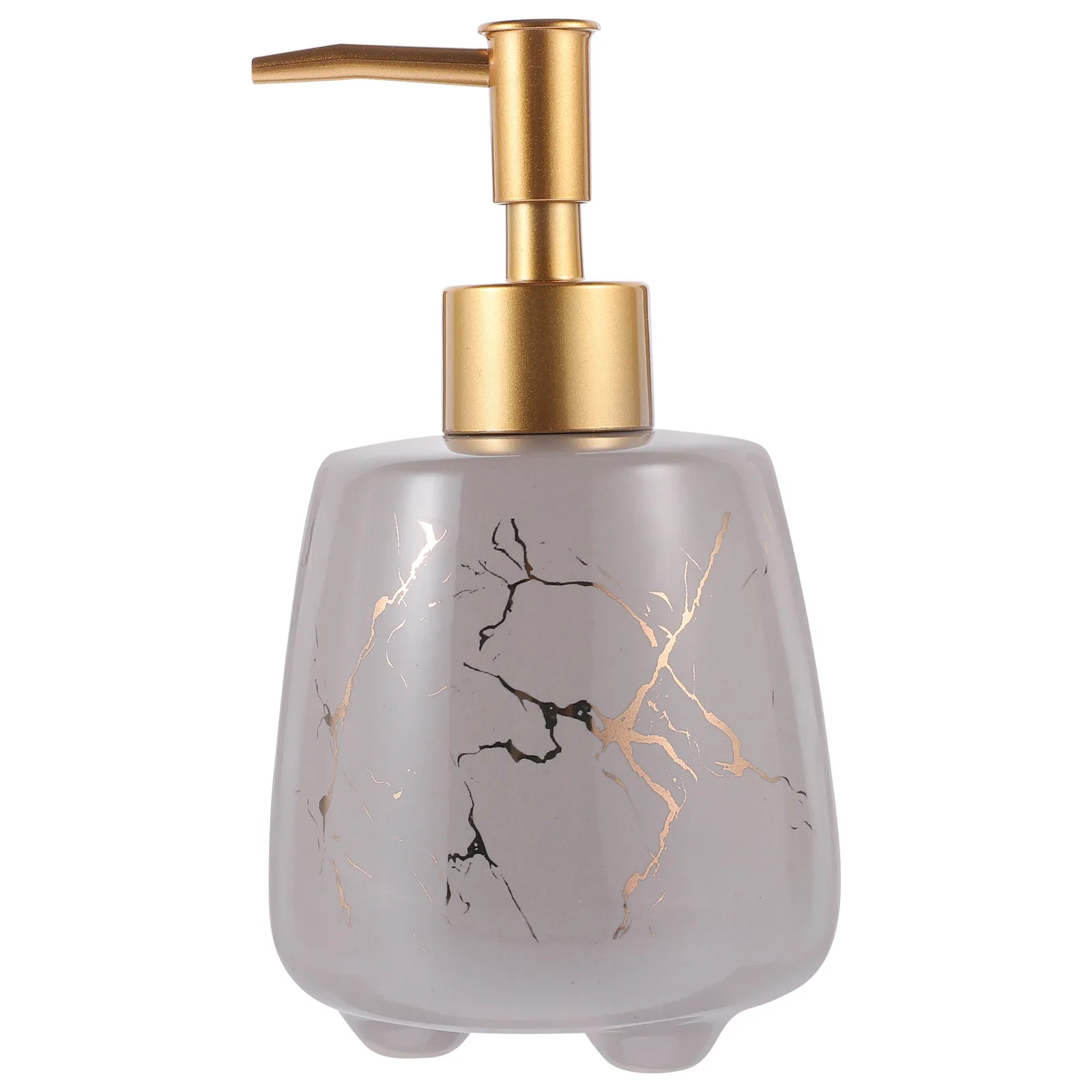 

Большая керамическая бутылка-дозатор для шампуня, геля для душа, жидкого мыла, лосьона, многоразовая, с мраморным узором, аксессуар для ванной комнаты, для жидкого мыла