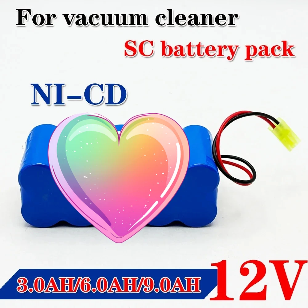 

12V SC Ni-CD 6000mAh Rechargeable Battery for Rowenta, Robot Vacuum Cleaner, 12V, RH5488, RH846301, RH846901, RS-Rh5205