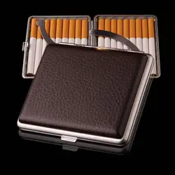 20 SticksMen's Flip Leather Leather Premium Cigarette Case Smoking Accessories Ladies Cigarette Storage Box Gift Cigarette Case